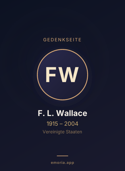 Gedenkportrait von F. L. Wallace