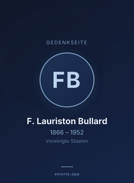 Gedenkportrait von F. Lauriston Bullard