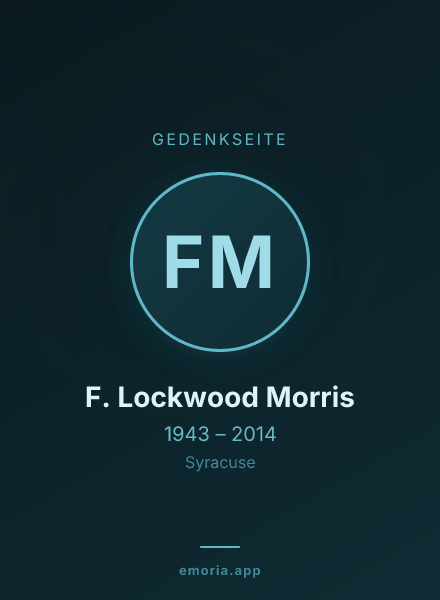 Gedenkportrait von F. Lockwood Morris