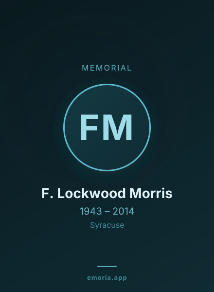 Memorial portrait of F. Lockwood Morris