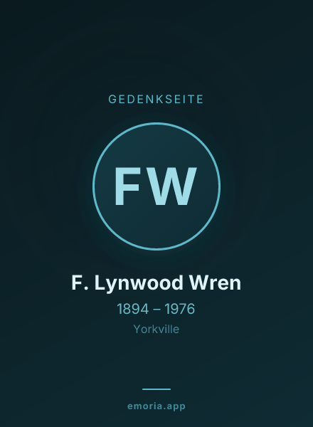 Gedenkportrait von F. Lynwood Wren