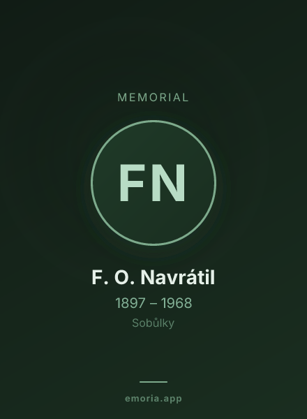 Memorial portrait of F. O. Navrátil