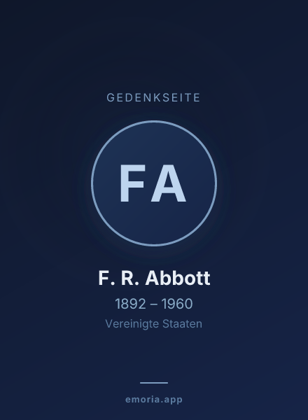 Gedenkportrait von F. R. Abbott