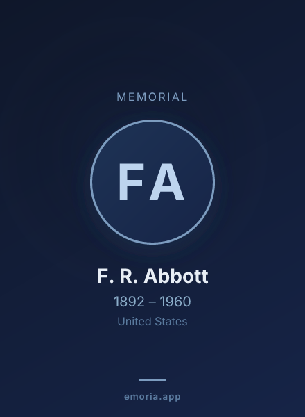 Memorial portrait of F. R. Abbott