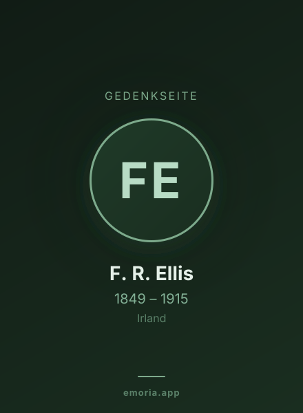 Gedenkportrait von F. R. Ellis