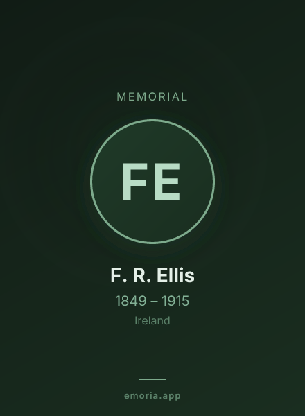 Memorial portrait of F. R. Ellis