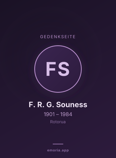 Gedenkportrait von F. R. G. Souness