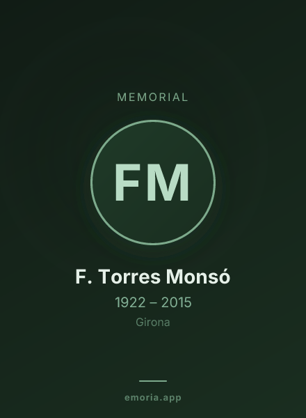 Memorial portrait of F. Torres Monsó