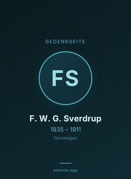 Gedenkportrait von F. W. G. Sverdrup