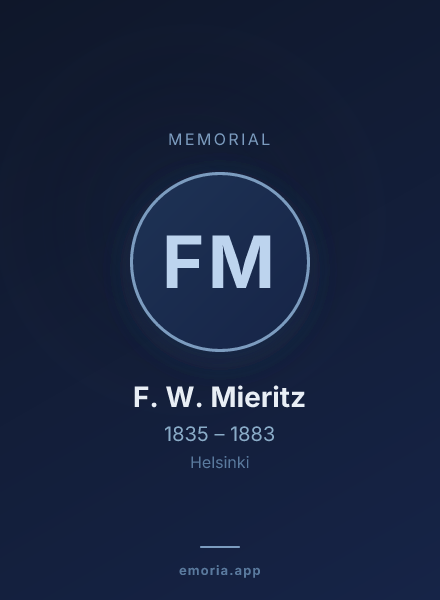 Memorial portrait of F. W. Mieritz