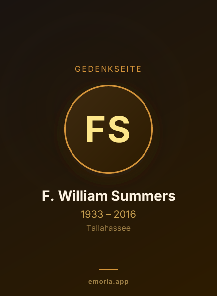 Gedenkportrait von F. William Summers