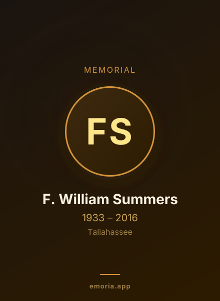 Memorial portrait of F. William Summers