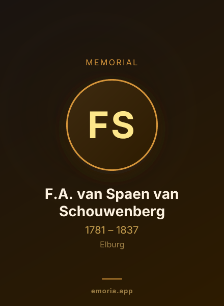 Memorial portrait of F.A. van Spaen van Schouwenberg