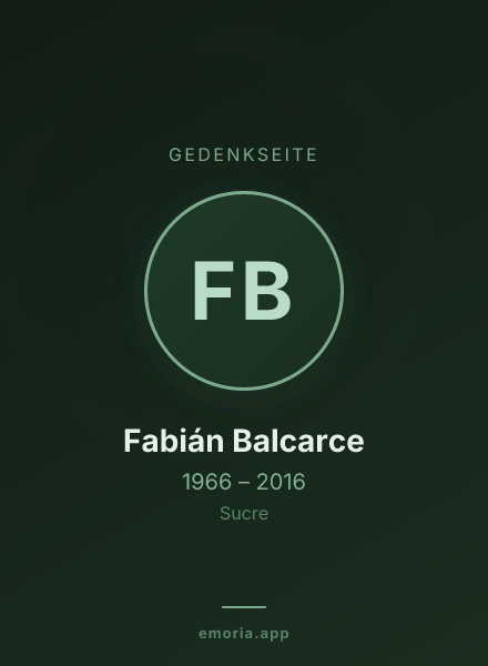 Gedenkportrait von Fabián Balcarce