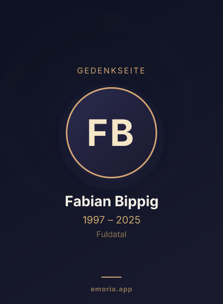 Gedenkportrait von Fabian Bippig