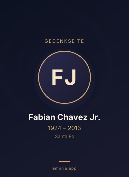 Gedenkportrait von Fabian Chavez Jr.