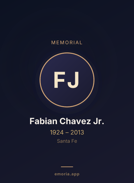 Memorial portrait of Fabian Chavez Jr.
