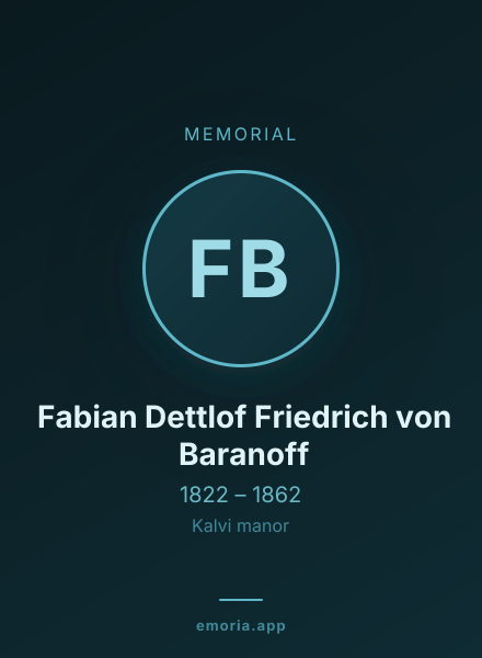 Memorial portrait of Fabian Dettlof Friedrich von Baranoff