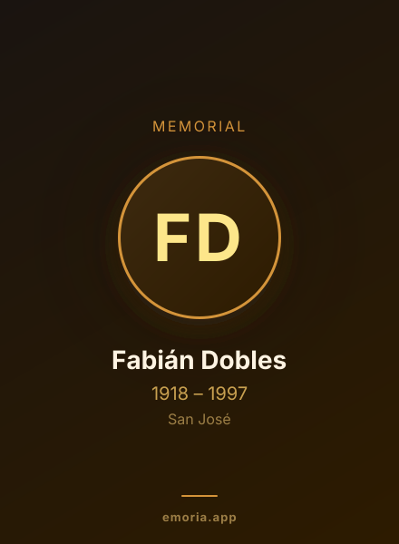 Memorial portrait of Fabián Dobles