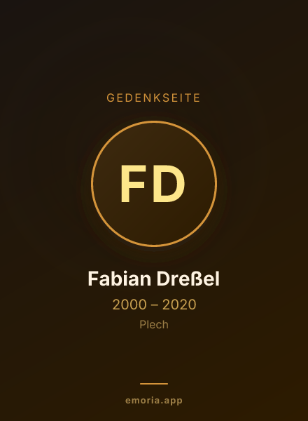 Gedenkportrait von Fabian Dreßel