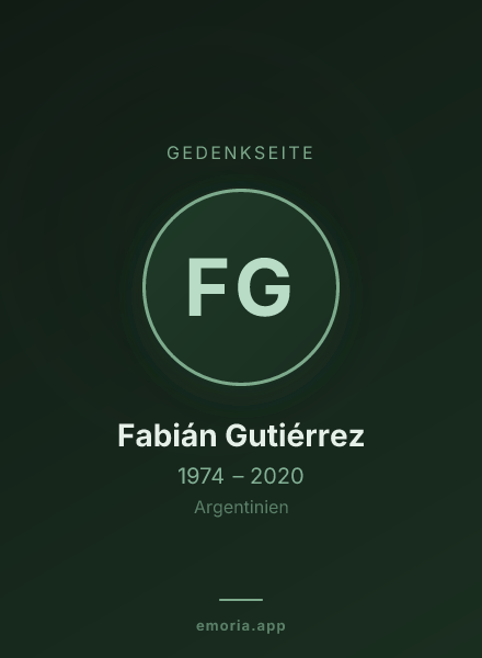 Gedenkportrait von Fabián Gutiérrez