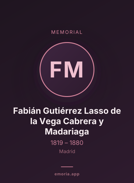 Memorial portrait of Fabián Gutiérrez Lasso de la Vega Cabrera y Madariaga