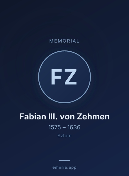 Memorial portrait of Fabian III. von Zehmen