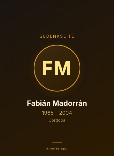 Gedenkportrait von Fabián Madorrán