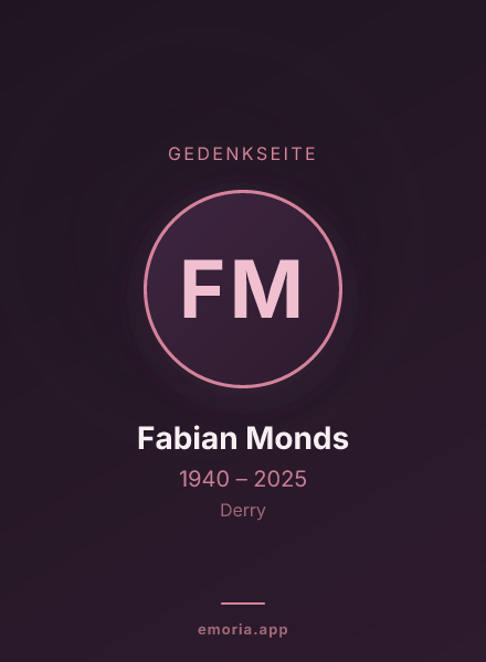 Gedenkportrait von Fabian Monds