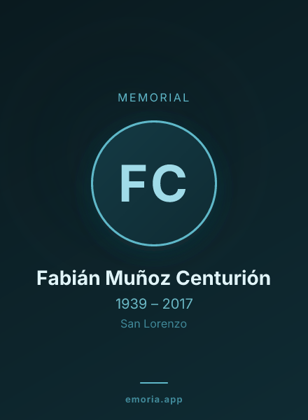Memorial portrait of Fabián Muñoz Centurión