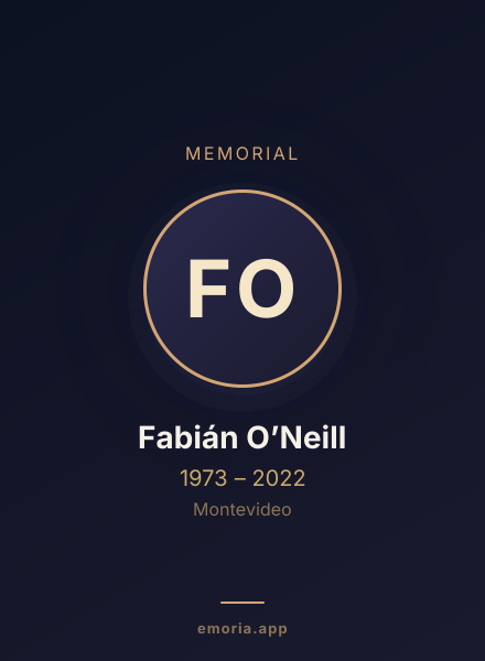 Memorial portrait of Fabián O’Neill