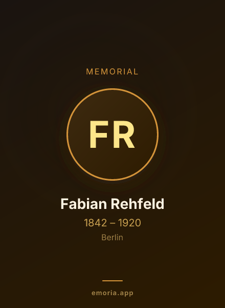 Memorial portrait of Fabian Rehfeld