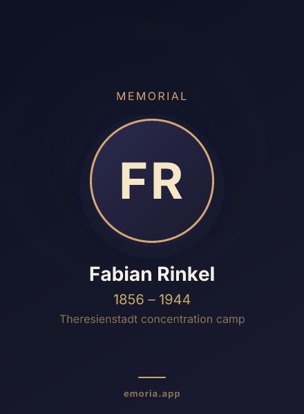 Memorial portrait of Fabian Rinkel