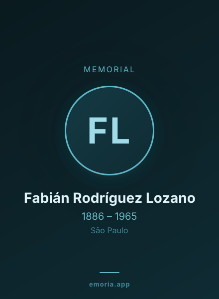 Memorial portrait of Fabián Rodríguez Lozano