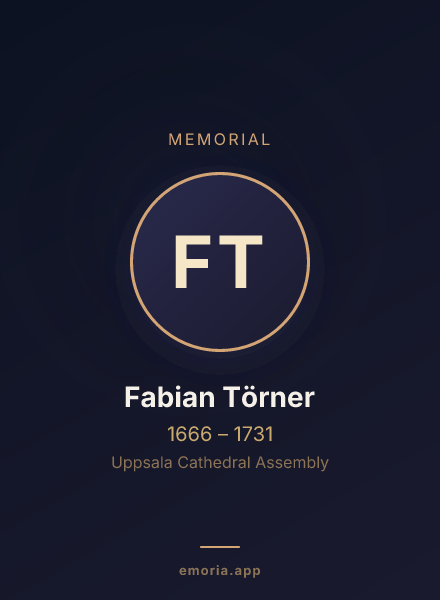 Memorial portrait of Fabian Törner