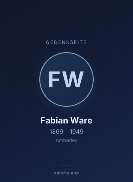 Gedenkportrait von Fabian Ware