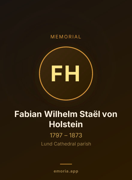 Memorial portrait of Fabian Wilhelm Staël von Holstein