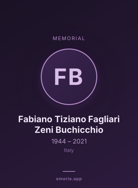 Memorial portrait of Fabiano Tiziano Fagliari Zeni Buchicchio