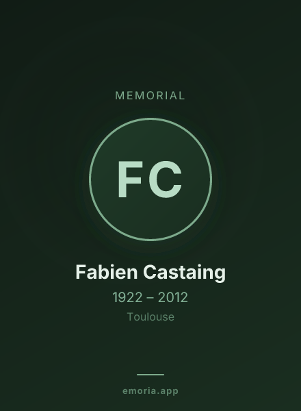 Memorial portrait of Fabien Castaing