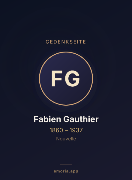 Gedenkportrait von Fabien Gauthier