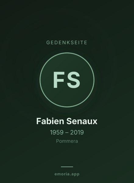 Gedenkportrait von Fabien Senaux