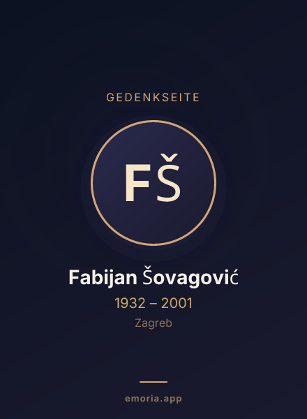 Gedenkportrait von Fabijan Šovagović