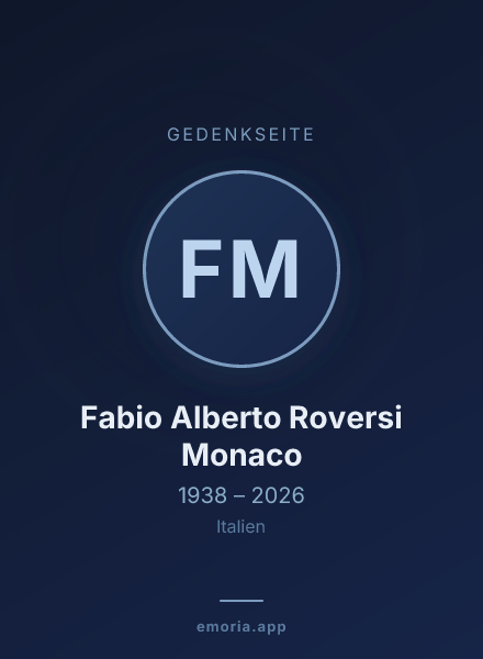 Gedenkportrait von Fabio Alberto Roversi Monaco