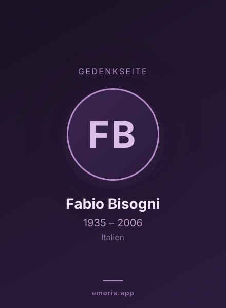 Gedenkportrait von Fabio Bisogni