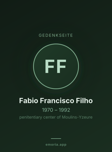 Gedenkportrait von Fabio Francisco Filho