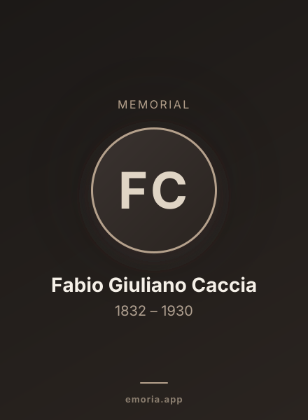 Memorial portrait of Fabio Giuliano Caccia
