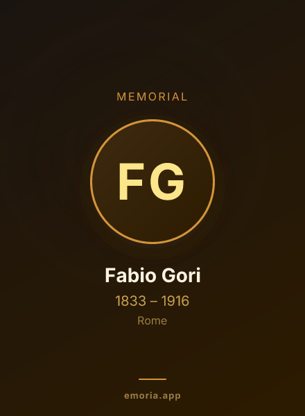 Memorial portrait of Fabio Gori