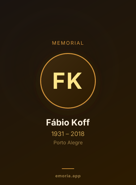 Memorial portrait of Fábio Koff