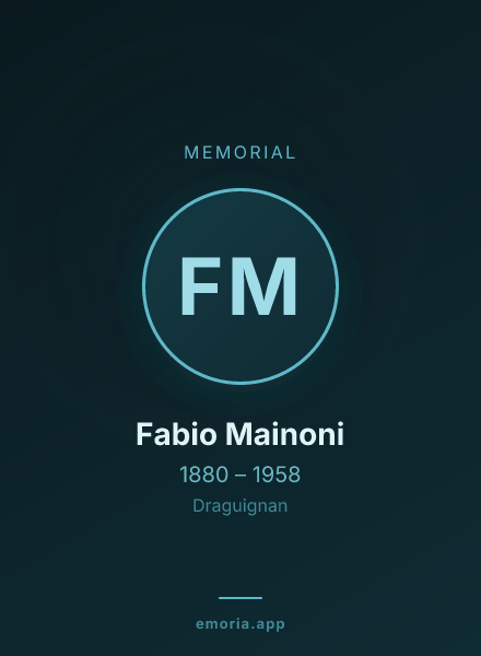 Memorial portrait of Fabio Mainoni