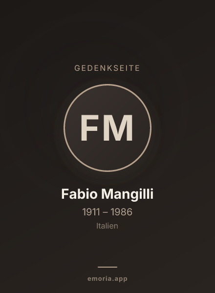 Gedenkportrait von Fabio Mangilli